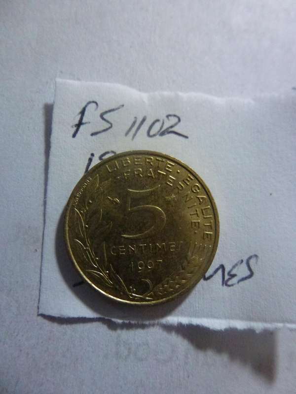 1997 France 5 centimes