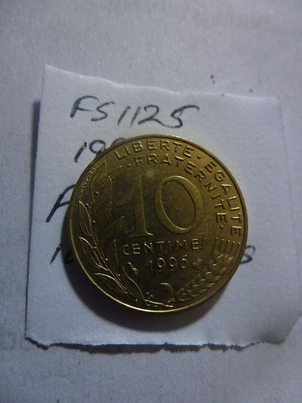 1996 France 10 centimes