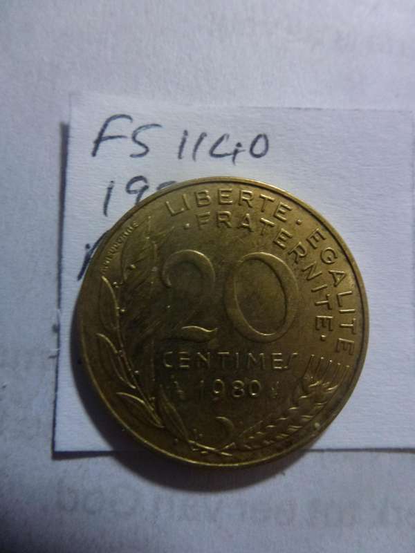 1980 France 20 centimes