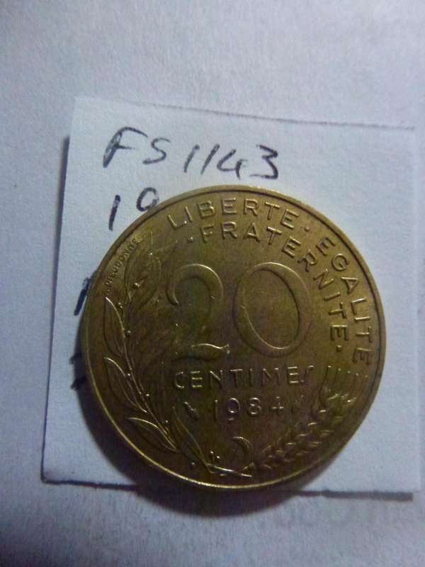 1984 France 20 centimes