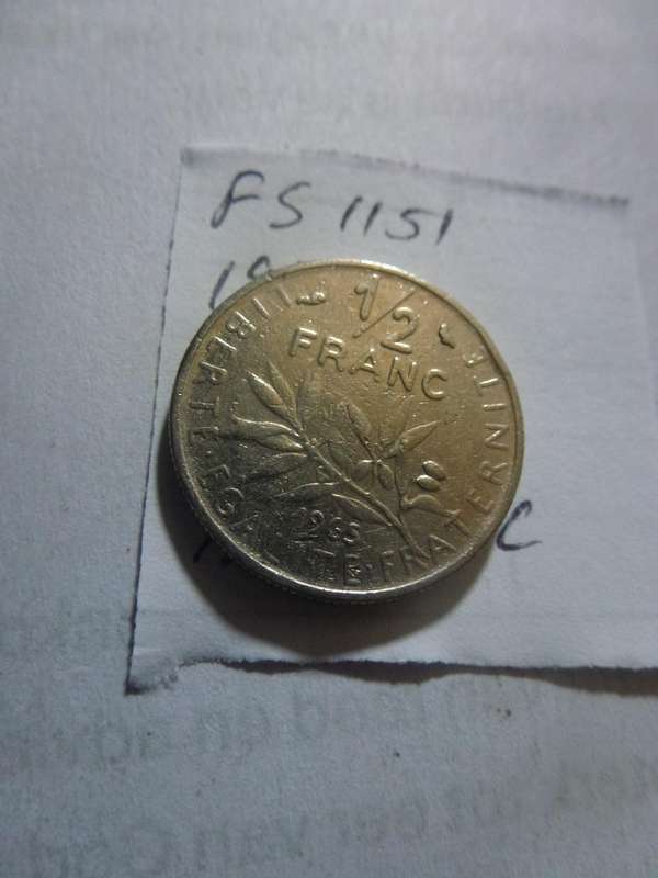 1965 France 1/2 franc