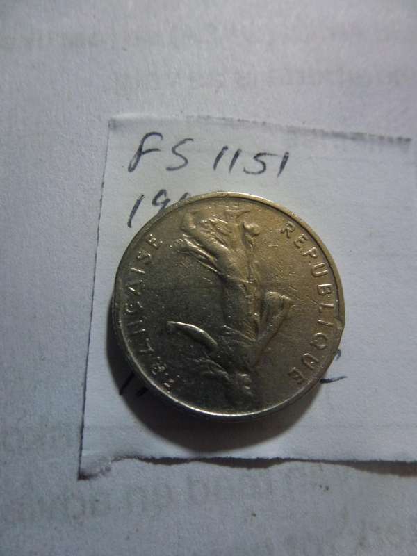1965 France 1/2 franc