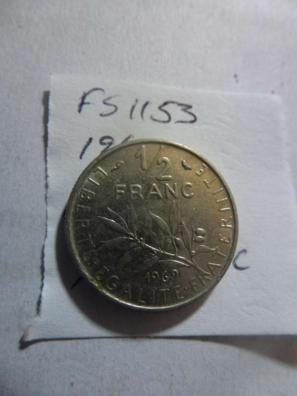 1969 France 1/2 franc