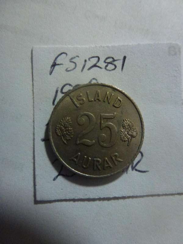 1959 Iceland 25 Aurar