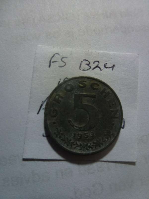 1953 Austria 5 groschen
