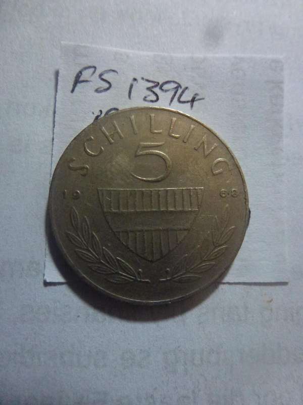 1968 Austria 5 schilling