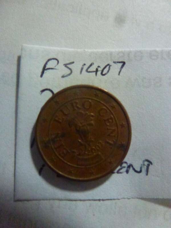 2002 Austria 1 eurocent