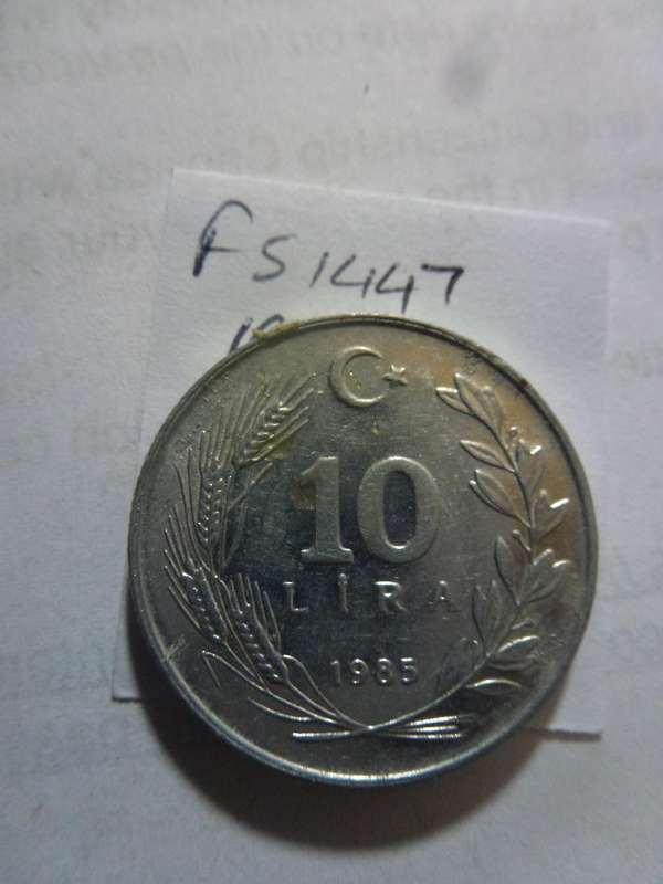 1985 Turkey 10 lira