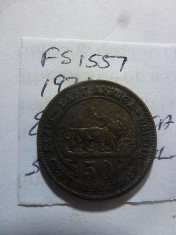 1921 East Africa 50 cent / 1/2 shilling