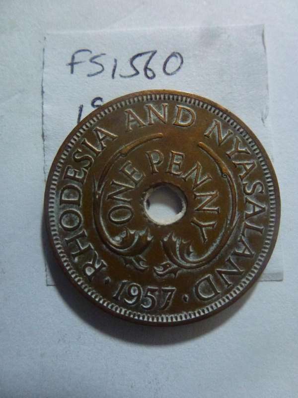 1957 Rhodesia and Nyasaland 1 penny