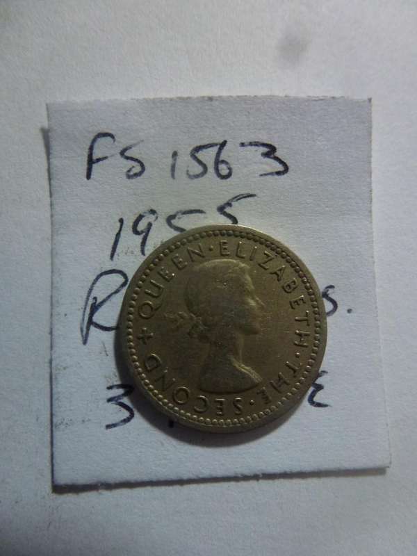 1955 Rhodesia and Nyasaland 3 pence