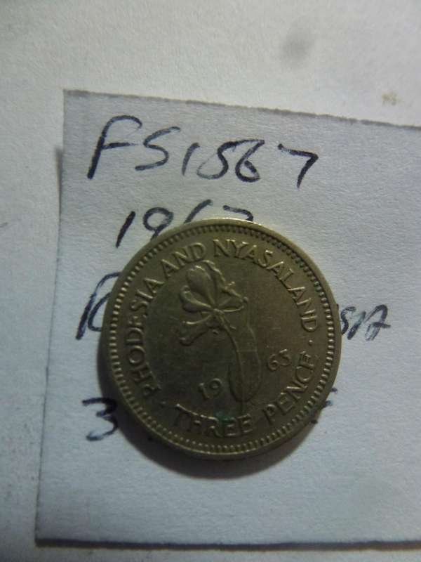 1963 Rhodesia and Nyasaland 3 pence