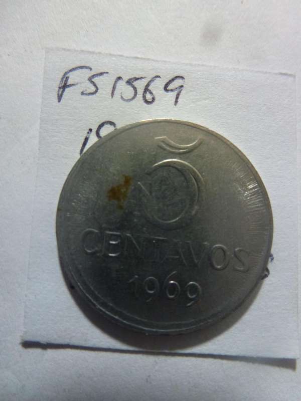 1969 Brazil 5 centavos