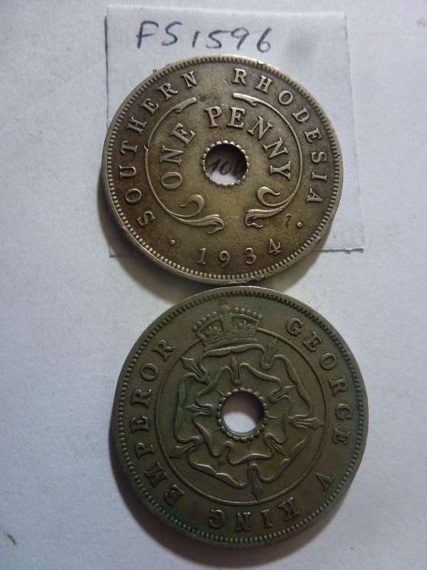 1934 Southern Rhodesia 1 penny