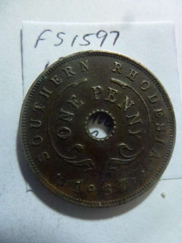 1937 Southern Rhodesia 1 penny