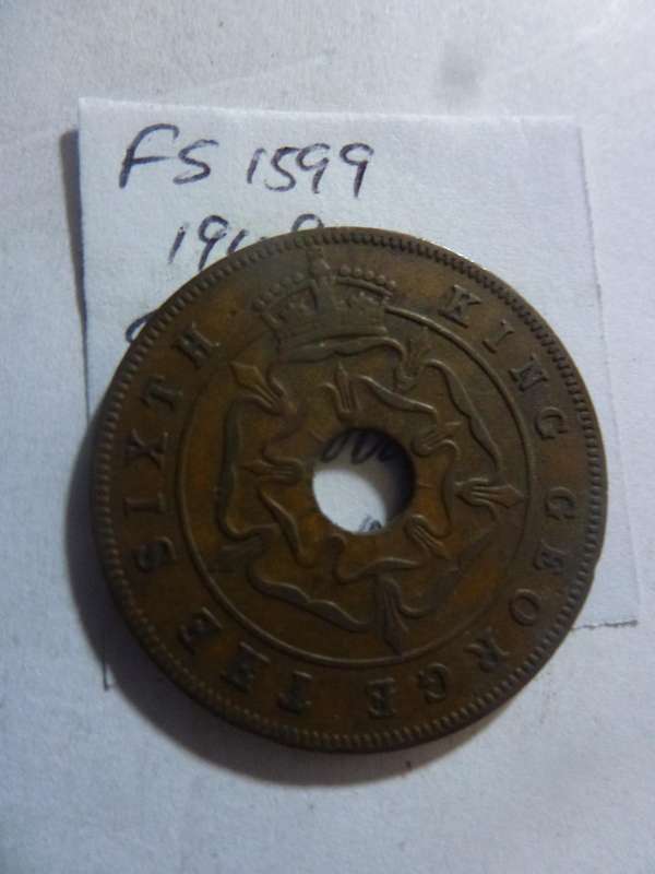 1949 Southern Rhodesia 1 penny