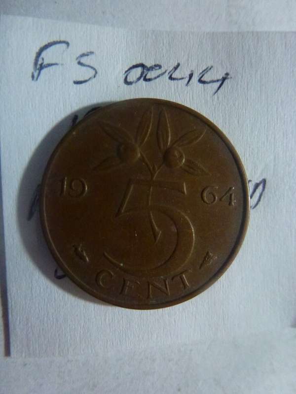 1964 Netherlands 5 cent