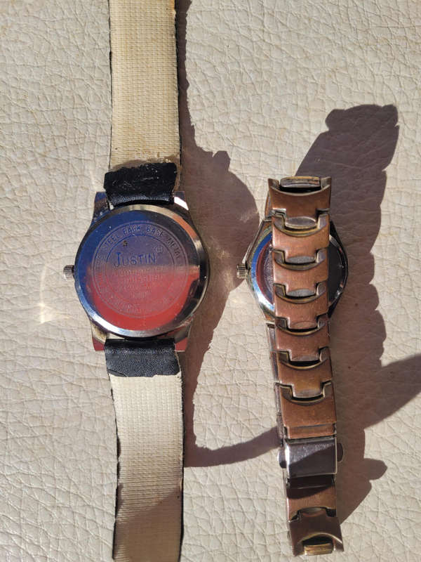 2 Justin crystal watches
