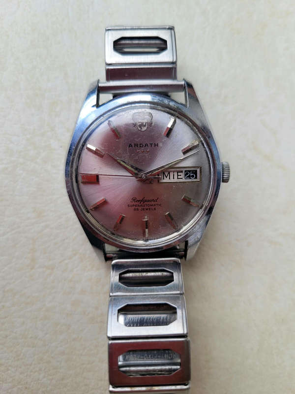 Rare Vintage Ardath Reefguard 25 Jewel Super Automatic Watch