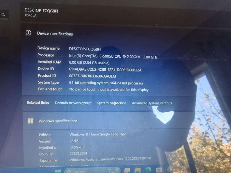 CORE i3 ASUS X540L  8GB  RAM1TB