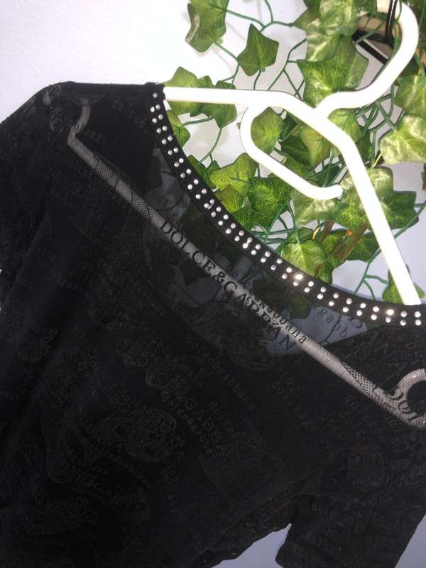 Dolche and Gabana Logo top with see-through back