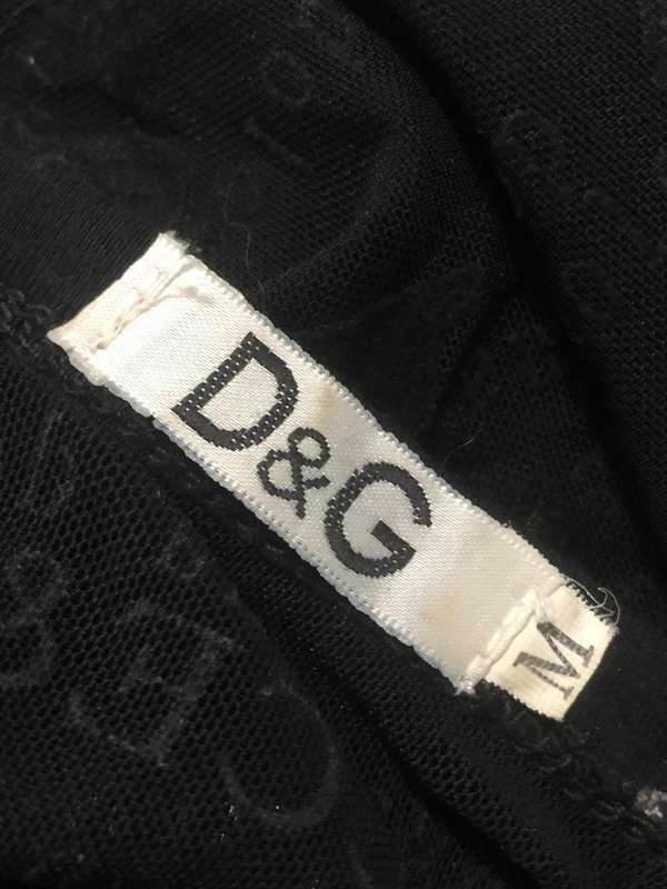 Dolche and Gabana Logo top with see-through back