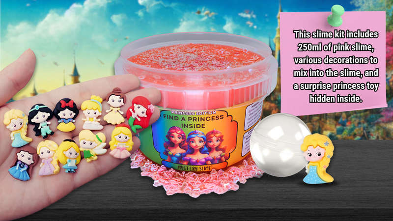 Princess slime (comes with a princess toy inside) DECORATE YOUR SLIME AND FIND A TOY INSIDE!