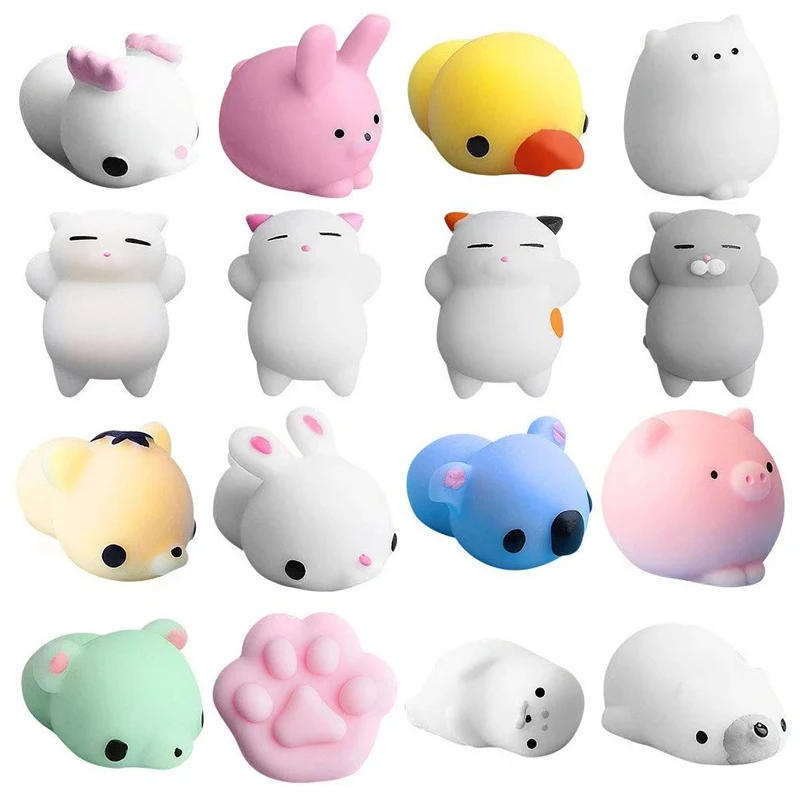 Mochi squishy toy (bundle of 5 squishies) Mochi Squishies Kawaii Animal Squishy Toys For Kids [5cm]