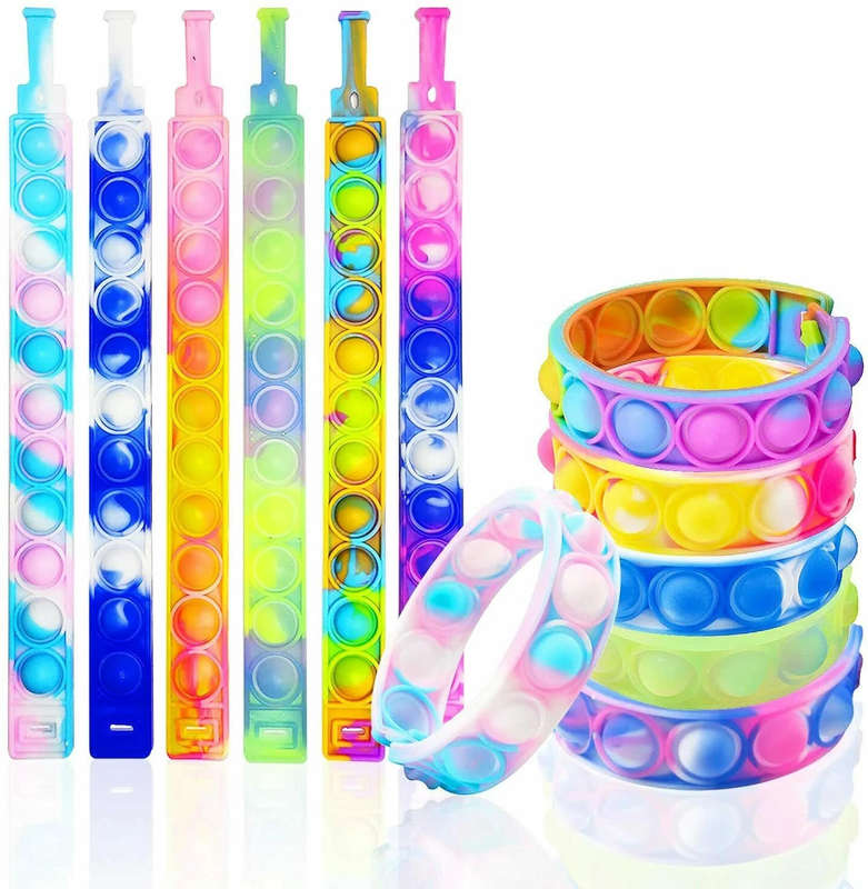 Colourful Pop-it bracelet (fidget toys)