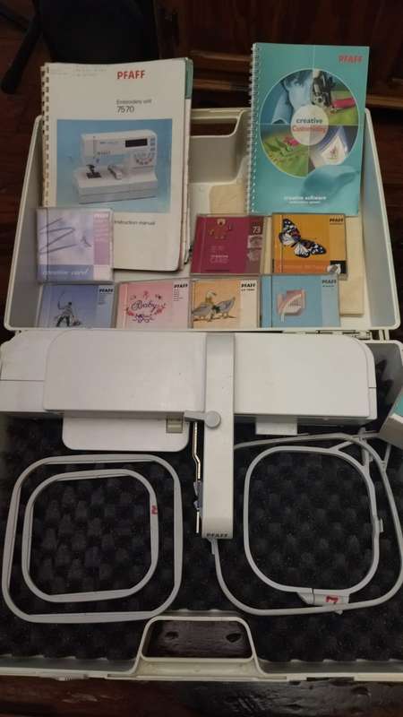Pfaff 7570 embroidery machine and sewing combo