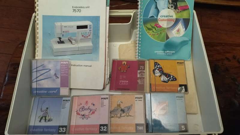 Pfaff 7570 embroidery machine and sewing combo