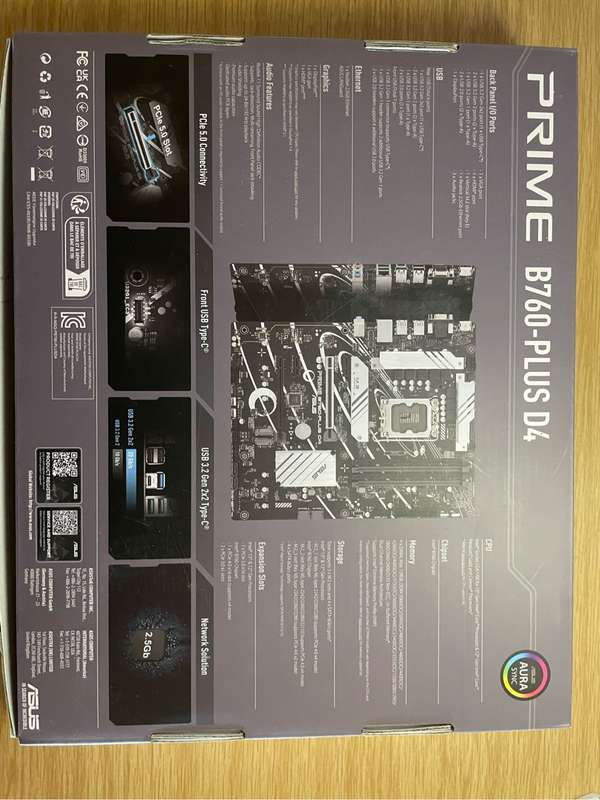 Asus Prime B760-Plus-D4 Motherboard LGA 1700