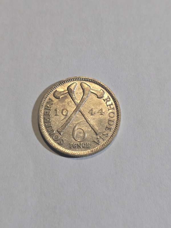 1944 Southern Rhodesia 6 pence - very rare