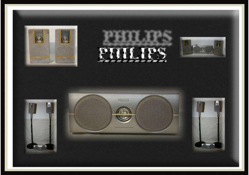 Speaker Set 'Philips' - (3 Speaker Units) and 2 Speaker Stands.