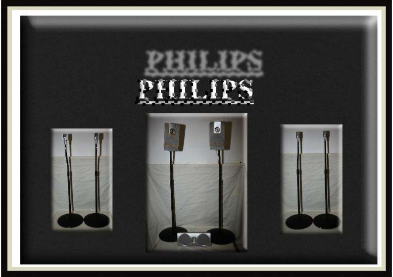 Speaker Set 'Philips' - (3 Speaker Units) and 2 Speaker Stands.