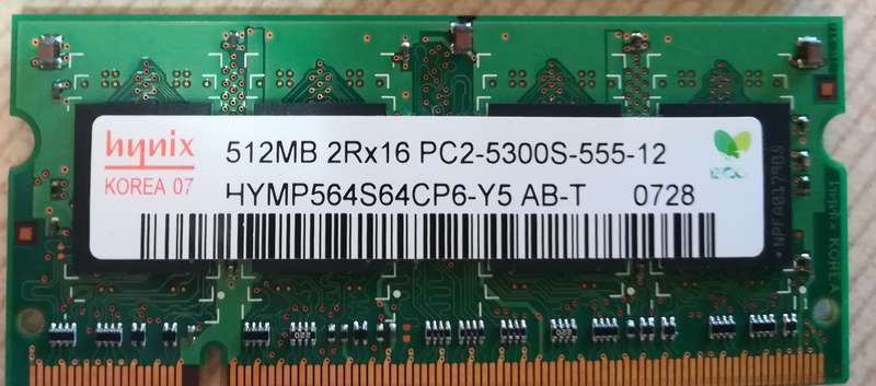 RAM for Laptop DDR2-667- PC2-5300S - 512Mb Hynix