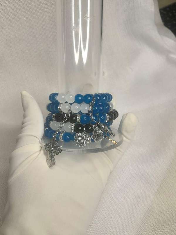 Charm Bracelet Set-Elegant Beaded Stack (5 Pieces)-Handmade