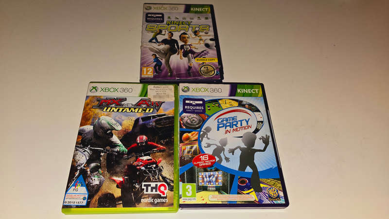 XBOX 360 CONSOL WITH 6 GAMES AND KINECT