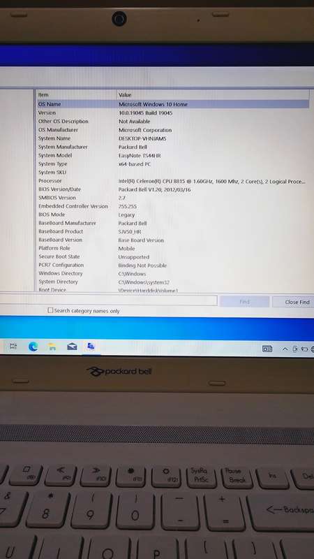 PACKARD BELL LAPTOP please read discription