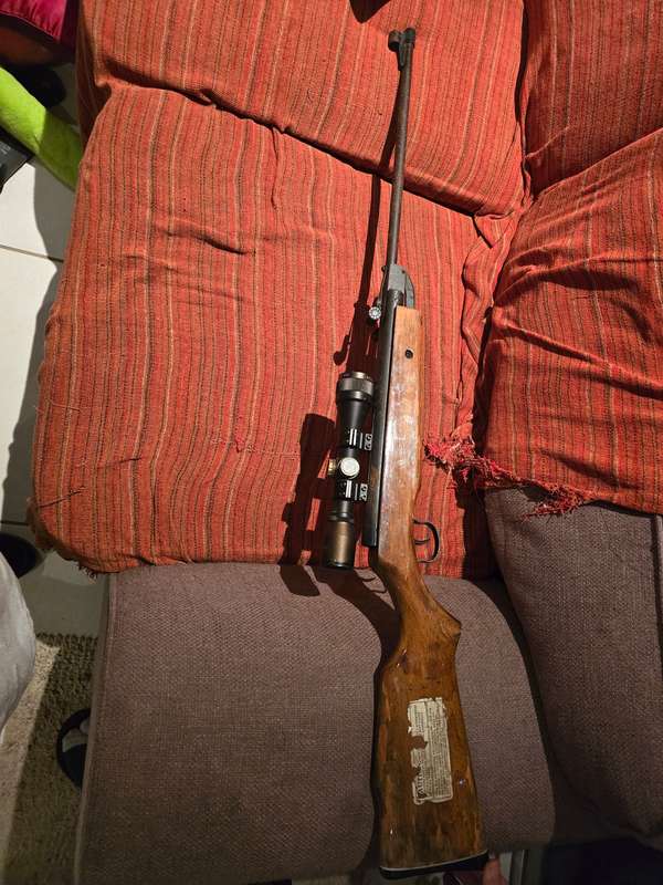pellet gun and scope
