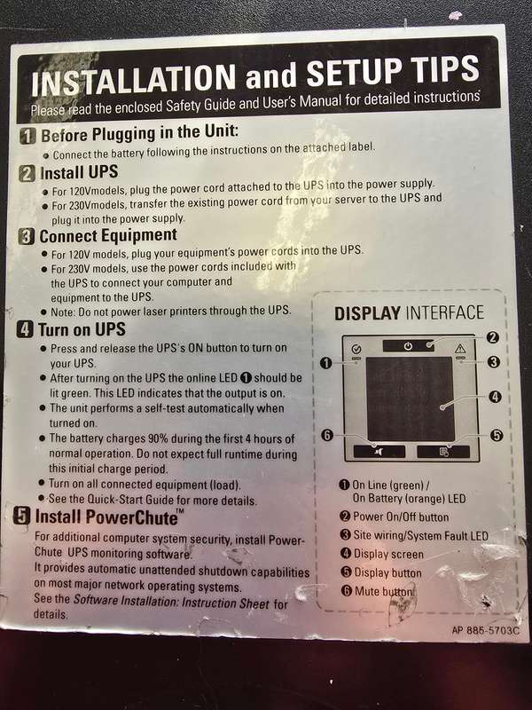 APC SMART-UPS C1000