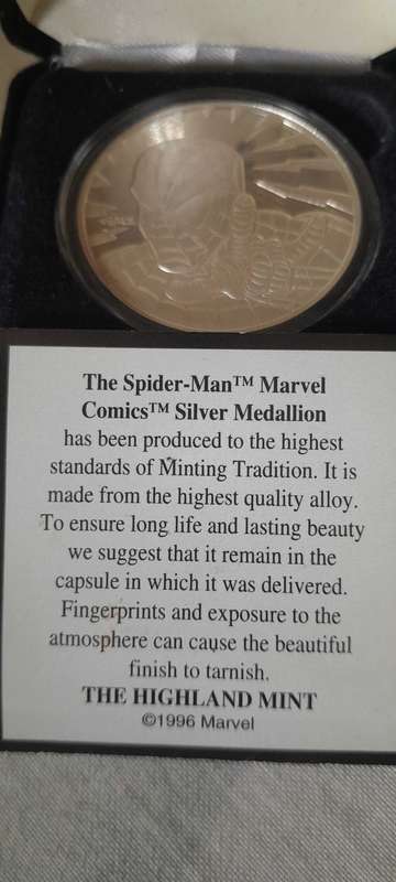 Silver Spiderman Coin. Limited Edition
