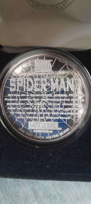 Silver Spiderman Coin. Limited Edition