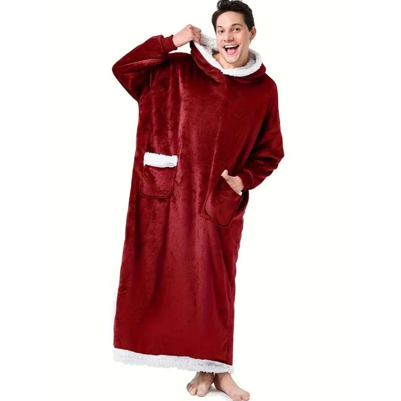 Unisex Pajamas Hooded Warm Robe