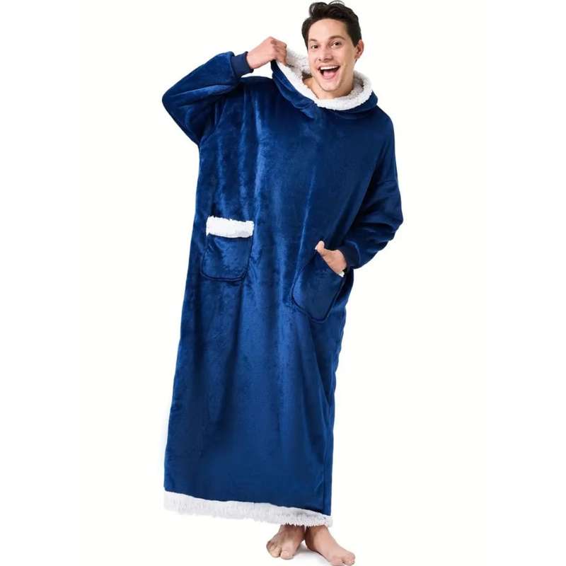Unisex Pajamas Hooded Warm Robe
