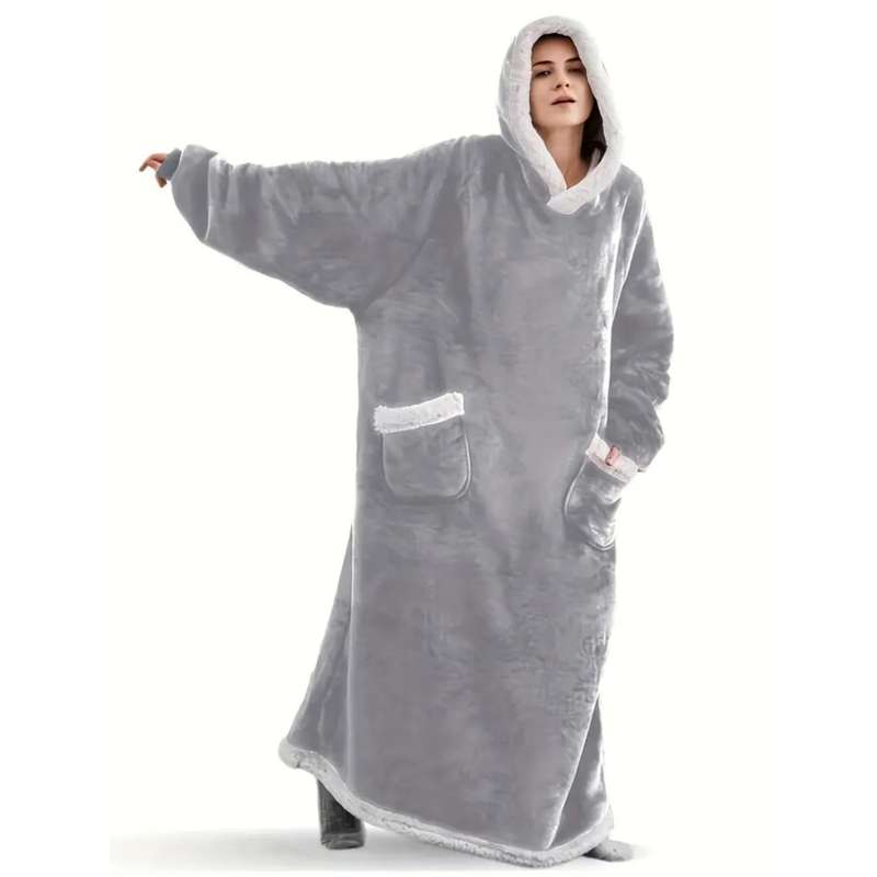 Unisex Pajamas Hooded Warm Robe