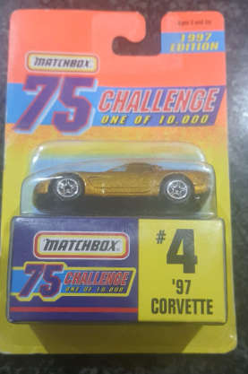 MATCHBOX #4 '97 CORVETTE - 75 CHALLENGE ONE OF 10 000