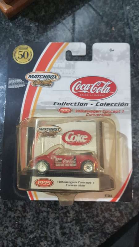 MATCHBOX COLLECTBLES 1995 VOLKSWAGEN CONCEPT 1 CONVERTIBLE COCA COLA