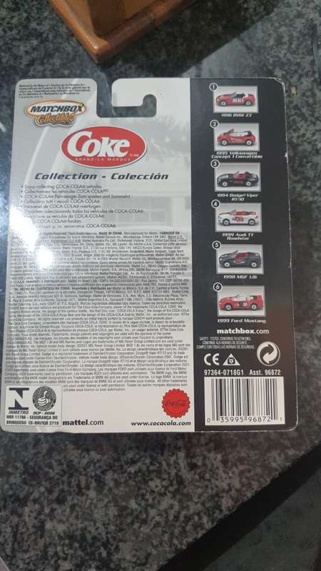 MATCHBOX COLLECTBLES 1995 VOLKSWAGEN CONCEPT 1 CONVERTIBLE COCA COLA