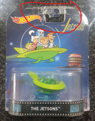 HOT WHEELS THE JETSONS RETRO - BLISTER AND CARD IN VERY POOR CONDITION